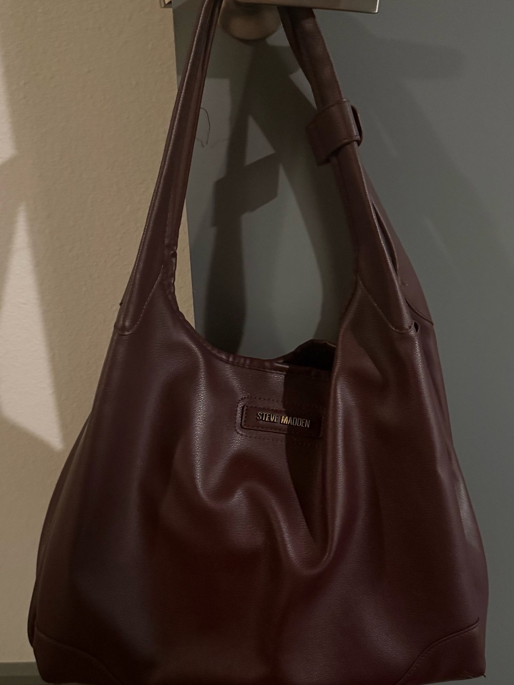 Steve Madden Shoulder Hobo Bag in Dark Brown